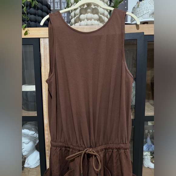 FP Movement Scrimmage Onesie Harem Jumpsuit high neck chocolate cargo baggy - Picture 6 of 9